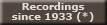 Recordings since 1933